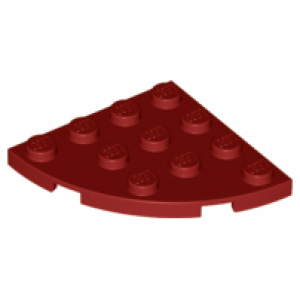 plaat rond hoek 4x4 dark red